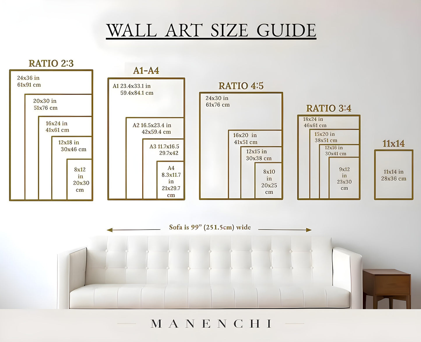 Chromatic Terrain Mosaic abstract painting displayed in wall art size guide