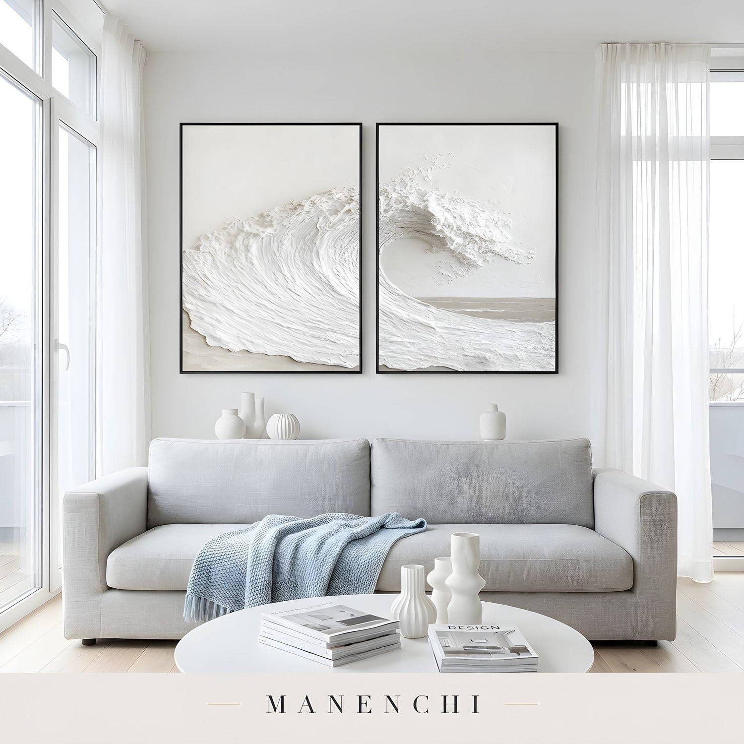 Minimalist original hand-painted wall art collection