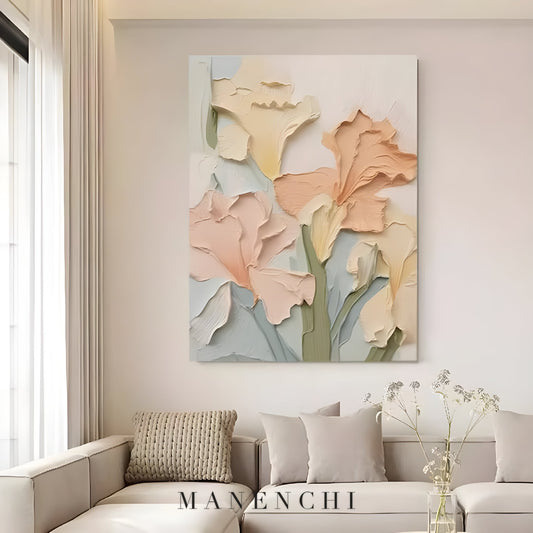 Gentle Bloom - original hand-painted abstract painting by ManenchiGallery
