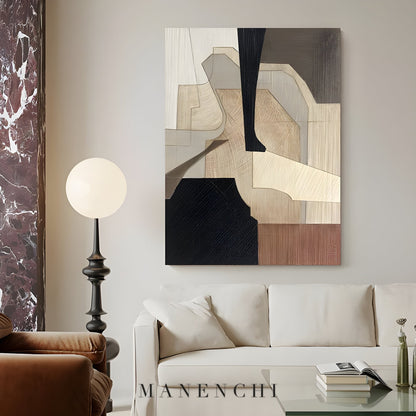 Earthen Forms - original hand-painted abstract painting by ManenchiGallery