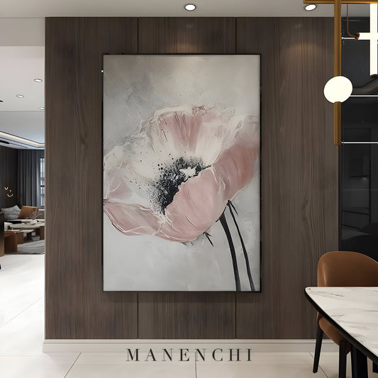 Blush Bloom - original hand-painted abstract painting by ManenchiGallery