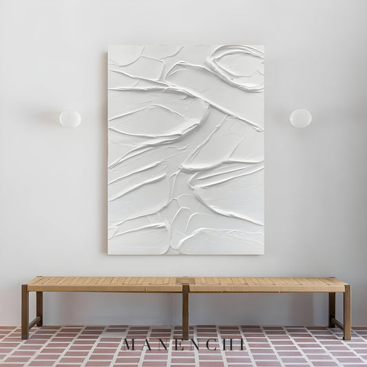Sculpted Serenity - original hand-painted abstract painting by ManenchiGallery