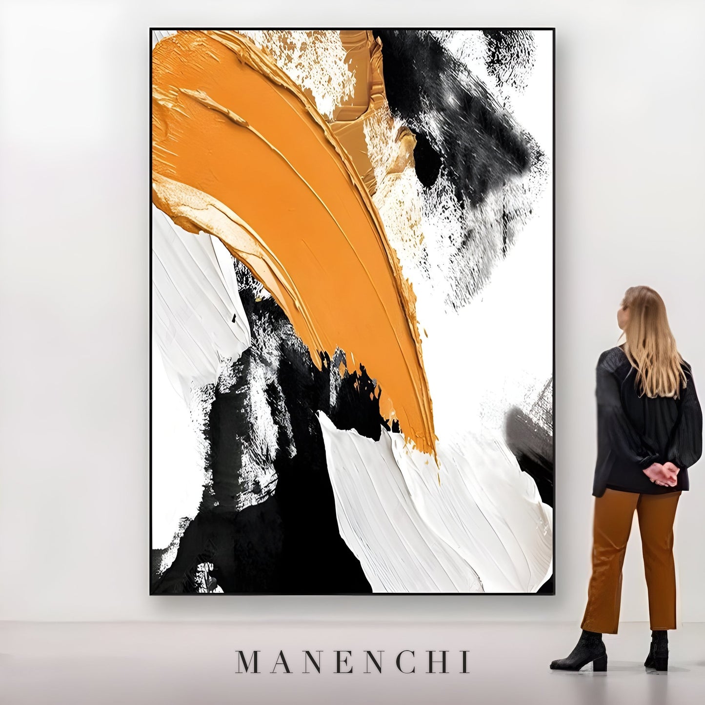 Dynamic Momentum - original hand-painted abstract painting by ManenchiGallery
