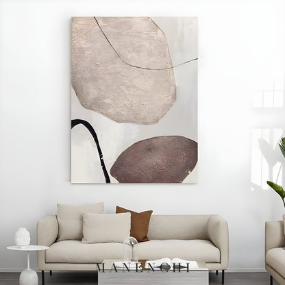Earthy Contours - original hand-painted abstract painting by ManenchiGallery