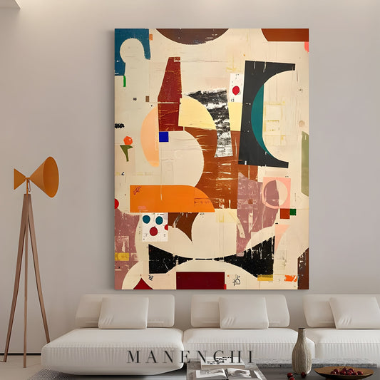 Abstracted Earth Forms - original hand-painted abstract painting by ManenchiGallery