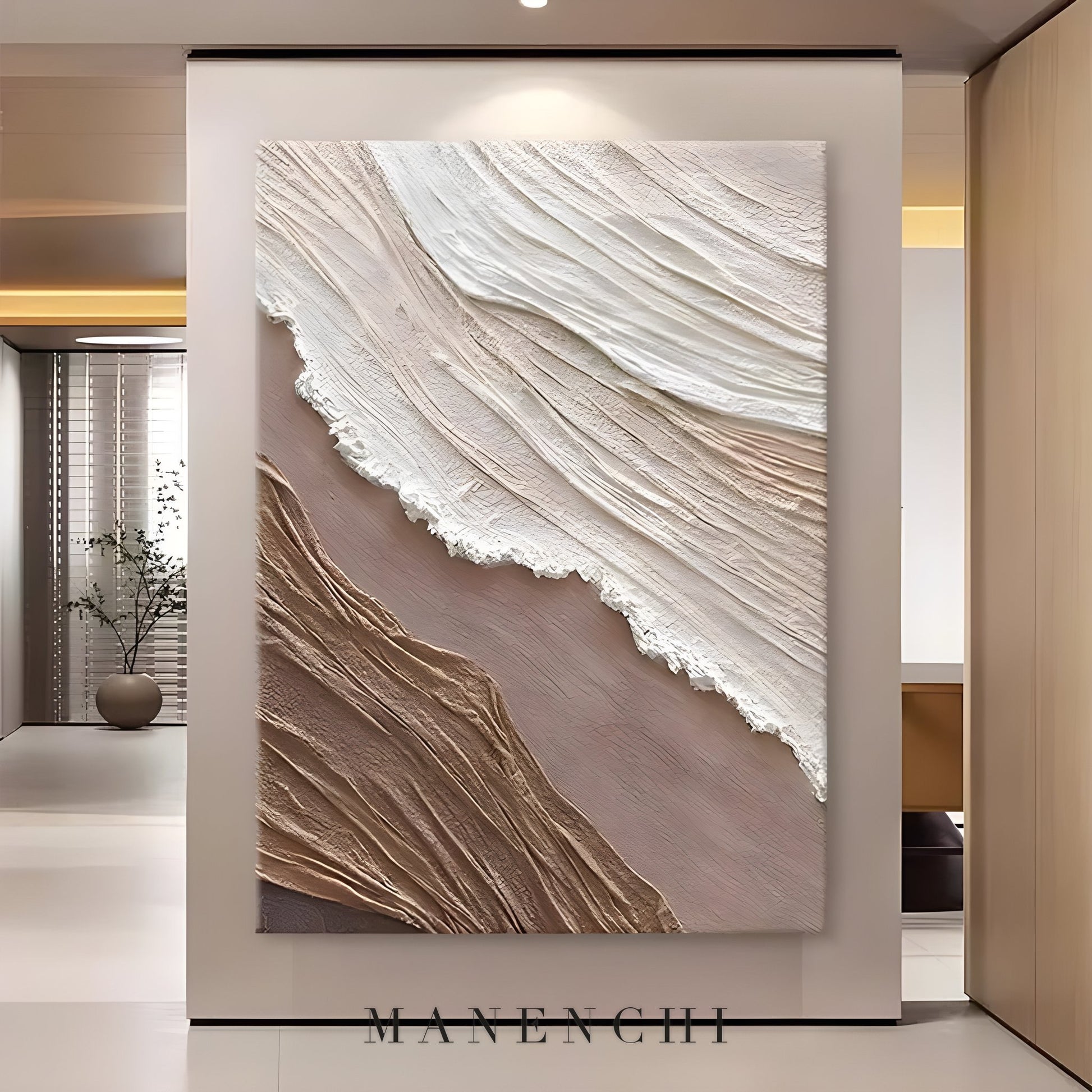 Organic Flow - original hand-painted abstract painting by ManenchiGallery