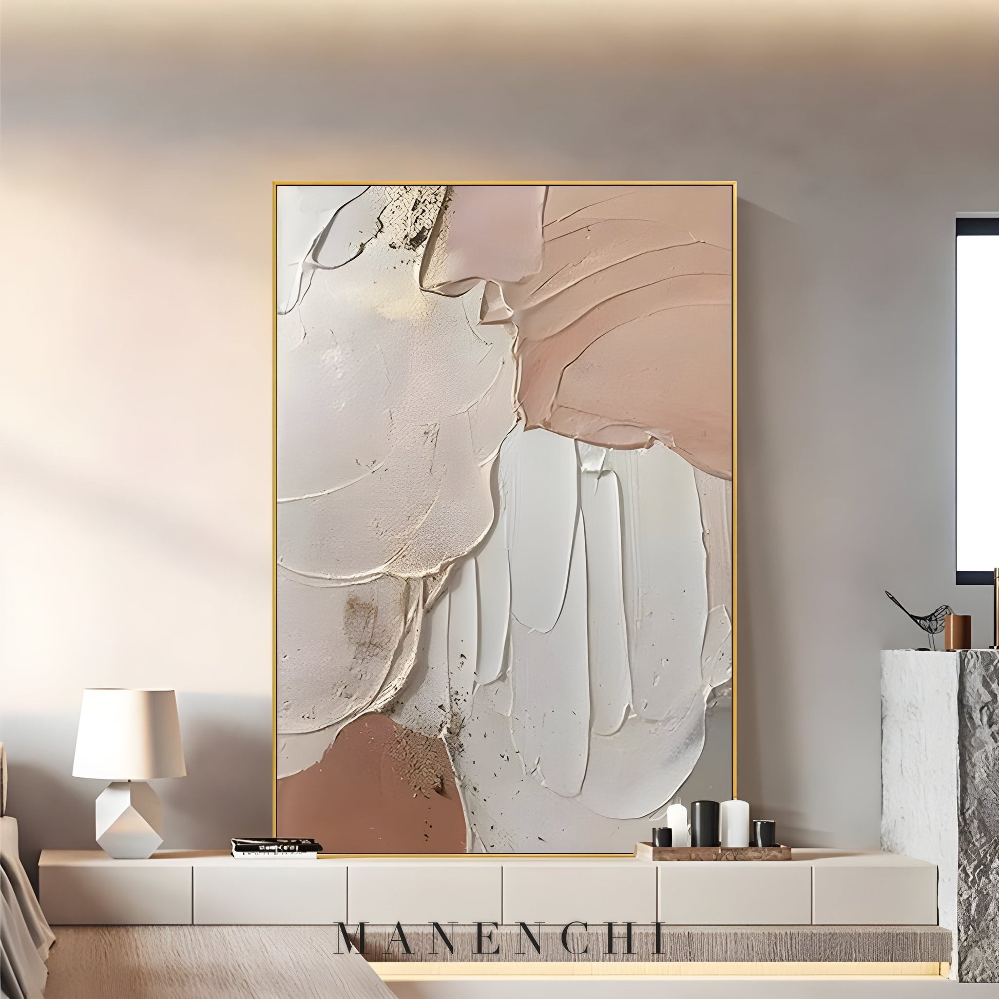 Organic Grace - original hand-painted abstract painting by ManenchiGallery