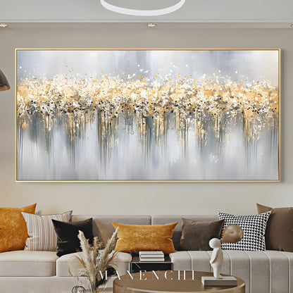 Gilded Cascade - original hand-painted abstract painting by ManenchiGallery