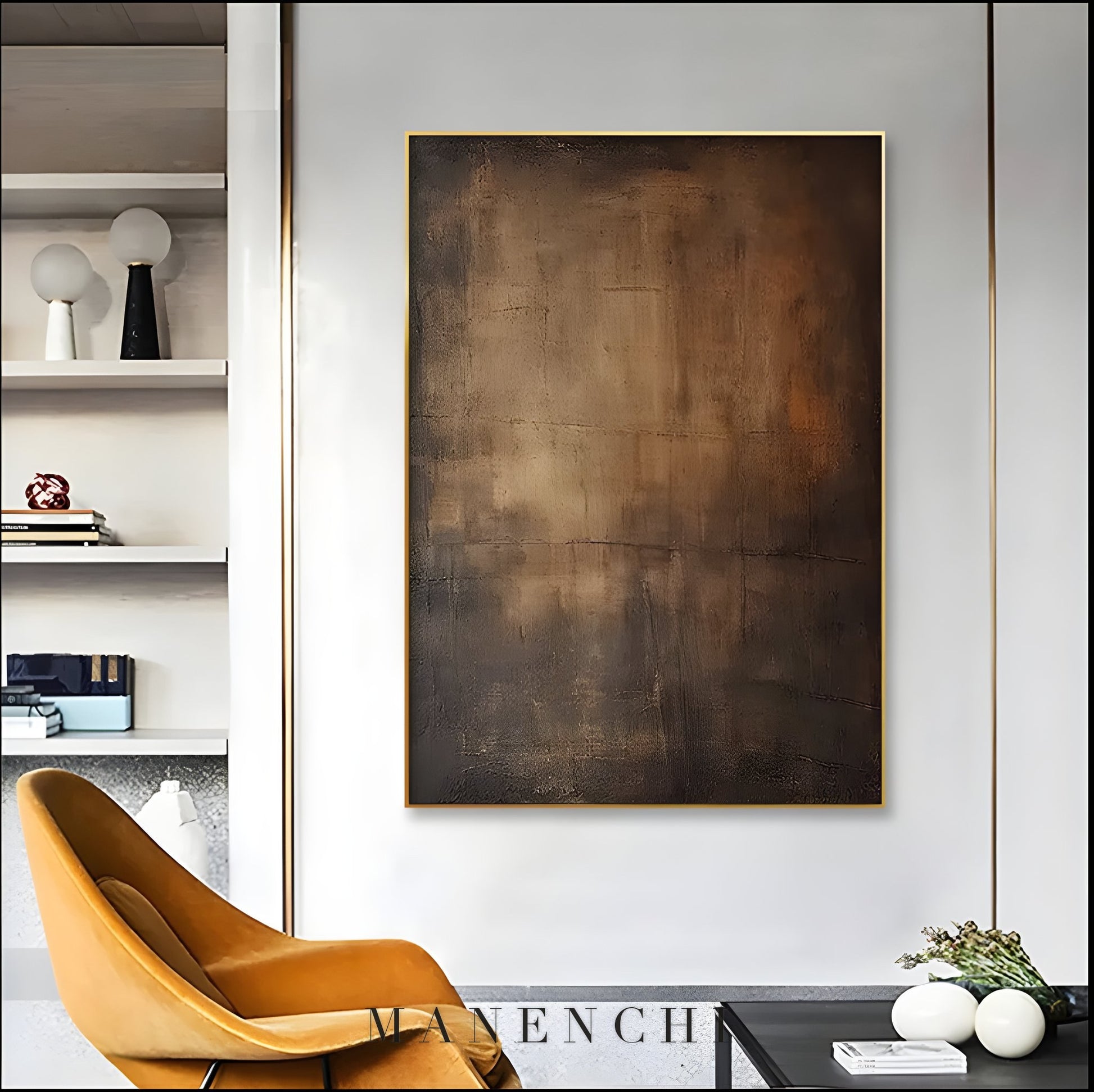 Earthy Tones - original hand-painted abstract painting by ManenchiGallery