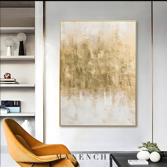 Gilded Whispers - original hand-painted abstract painting by ManenchiGallery