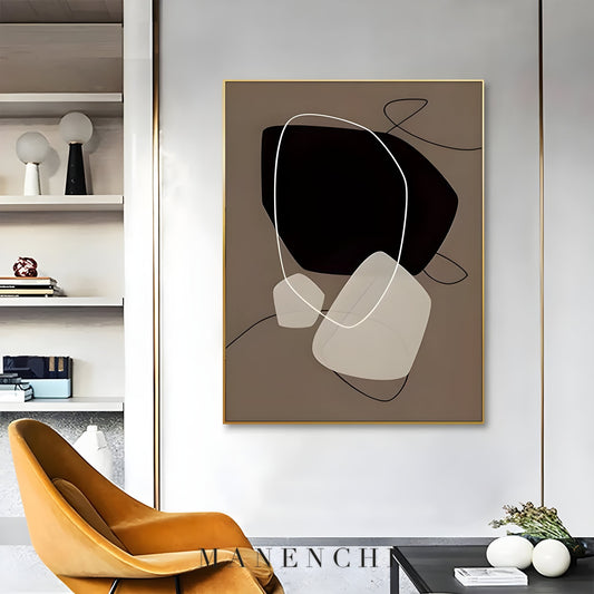 Zen Stones - original hand-painted abstract painting by ManenchiGallery