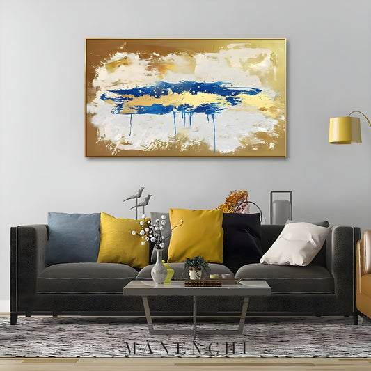Azure Meridian - original hand-painted abstract painting by ManenchiGallery