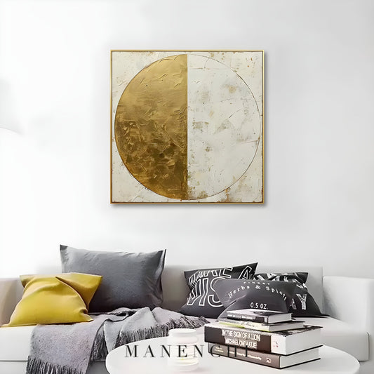 Gilded Equinox - original hand-painted abstract painting by ManenchiGallery