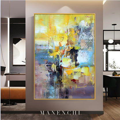 Luminous Horizon - original hand-painted abstract painting by ManenchiGallery
