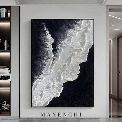 Midnight Tundra - original hand-painted abstract painting by ManenchiGallery