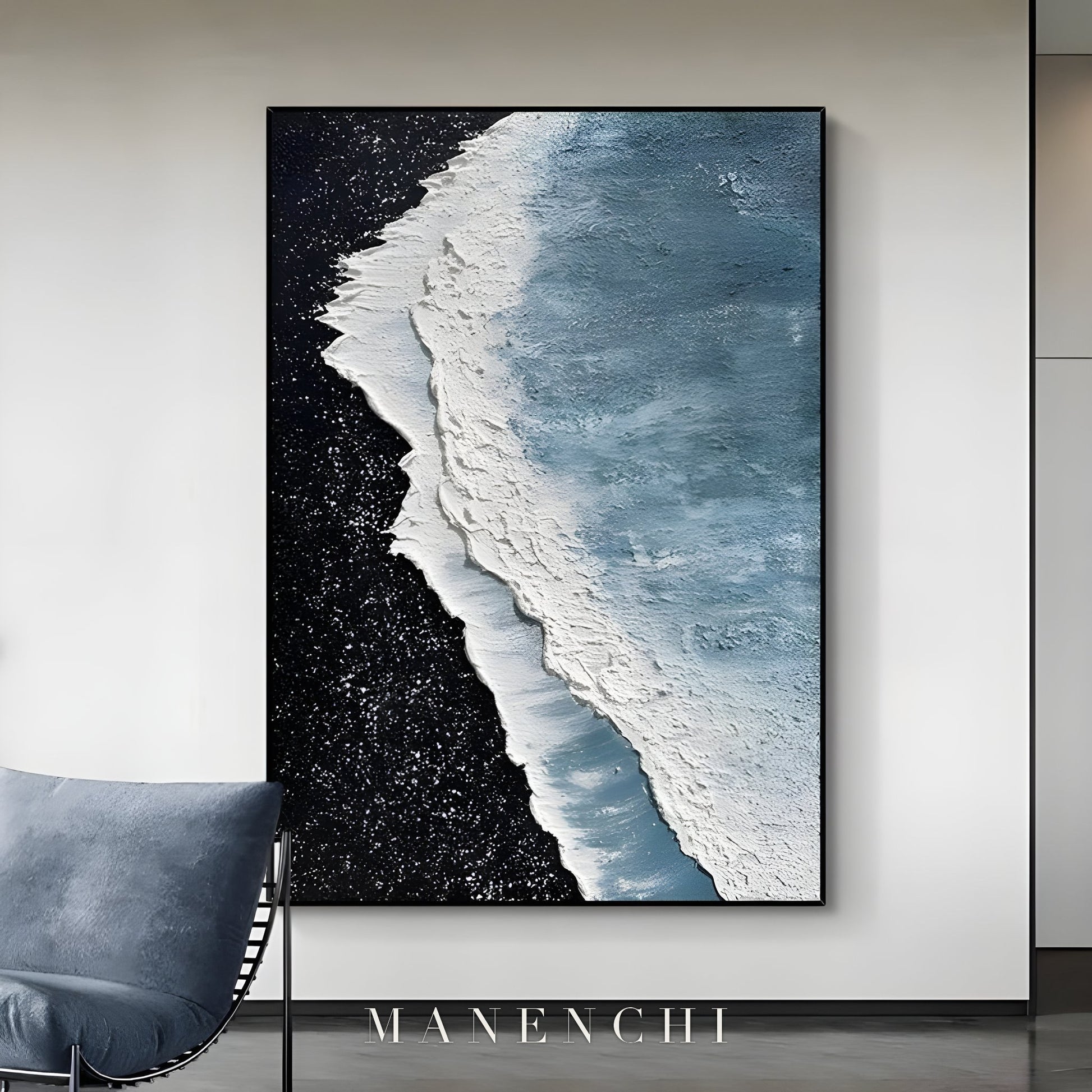 Celestial Tide - original hand-painted abstract painting by ManenchiGallery