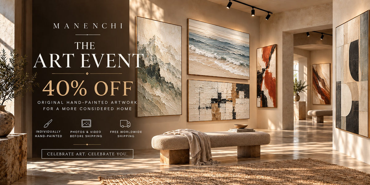 MANENCHI The Art Event — 40% off original hand-painted artwork