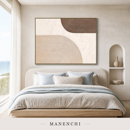 Chalked Veils | Contemporary Wall Art - original hand-painted painting by Manenchi, styled in a room setting