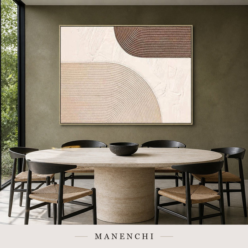 Chalked Veils | Contemporary Wall Art - original hand-painted painting by Manenchi, styled in a room setting