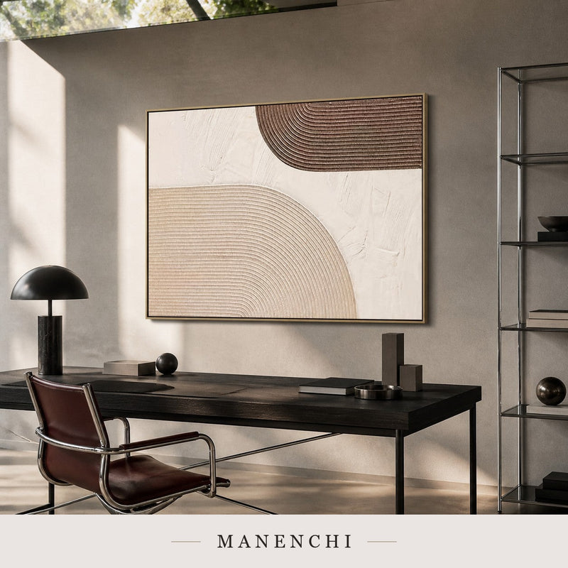 Chalked Veils | Contemporary Wall Art - original hand-painted painting by Manenchi, styled in a room setting
