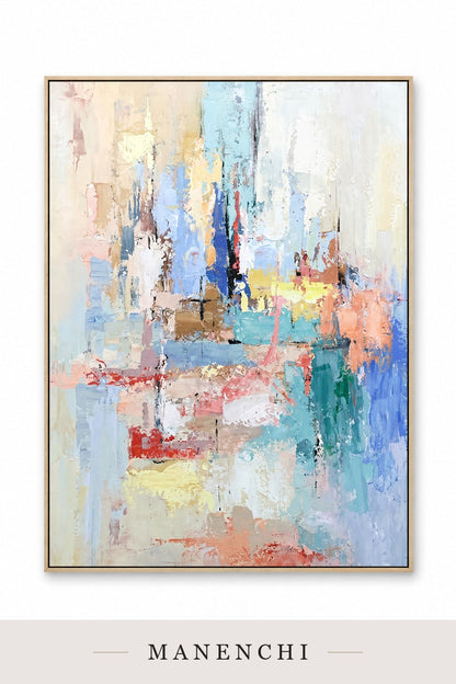 Silent Relief | Contemporary Wall Art - original hand-painted painting by Manenchi, styled in a room setting