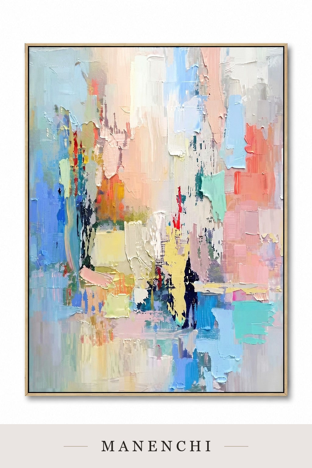 Elevated Contours | Contemporary Wall Art - original hand-painted painting by Manenchi, styled in a room setting