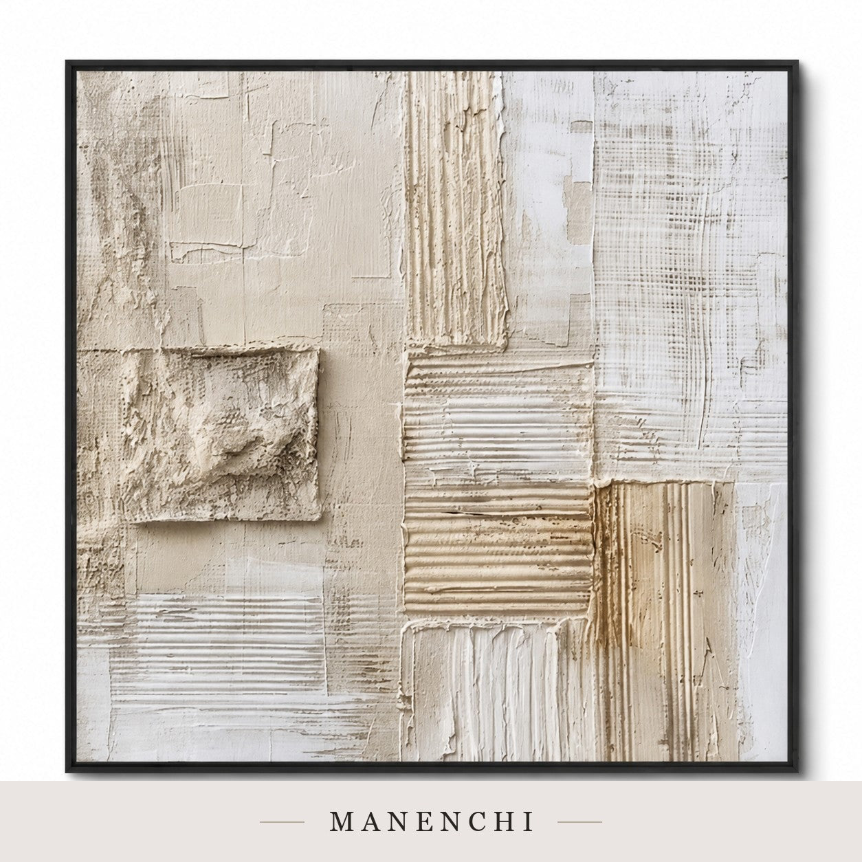 Cast Volumes | Contemporary Wall Art - original hand-painted painting by Manenchi, styled in a room setting