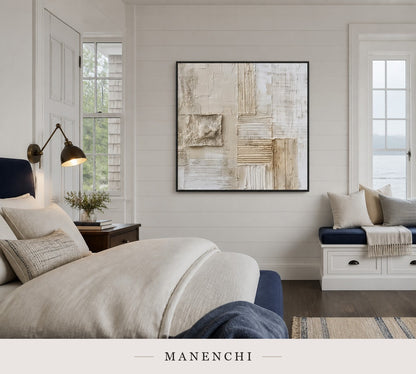 Cast Volumes | Contemporary Wall Art - original hand-painted painting by Manenchi, styled in a room setting