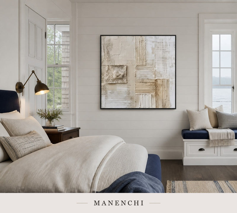 Cast Volumes | Contemporary Wall Art - original hand-painted painting by Manenchi, styled in a room setting