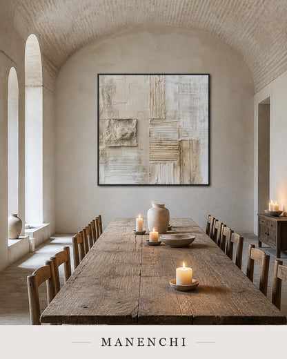 Cast Volumes | Contemporary Wall Art - original hand-painted painting by Manenchi, styled in a room setting