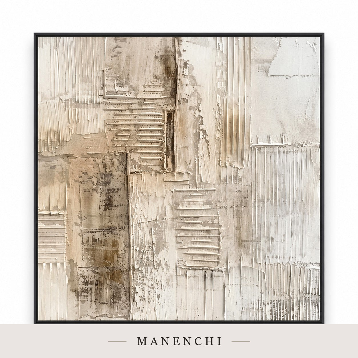 Whisper Forms | Wabi-Sabi Wall Art - original hand-painted painting by Manenchi, styled in a room setting