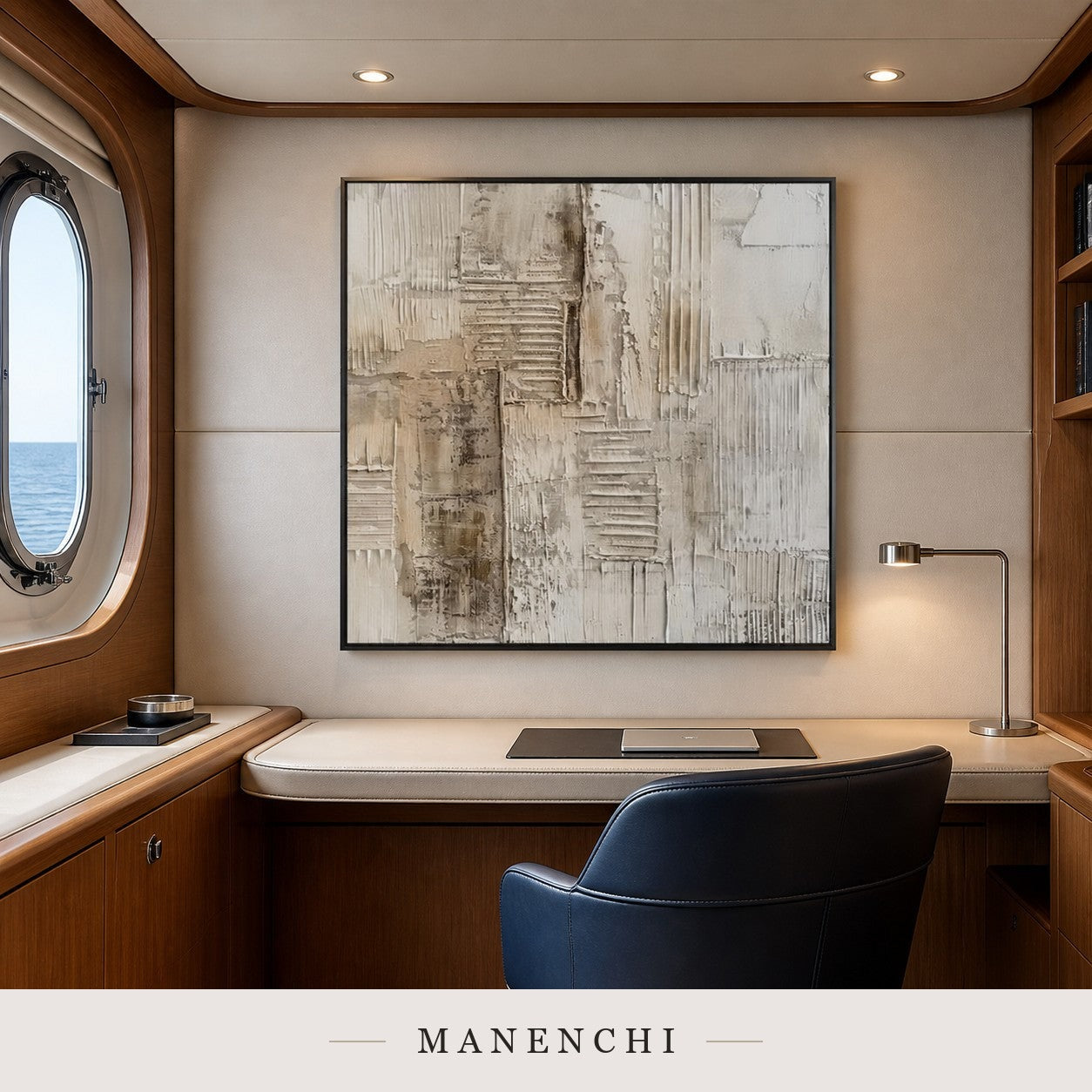 Whisper Forms | Wabi-Sabi Wall Art - original hand-painted painting by Manenchi, styled in a room setting