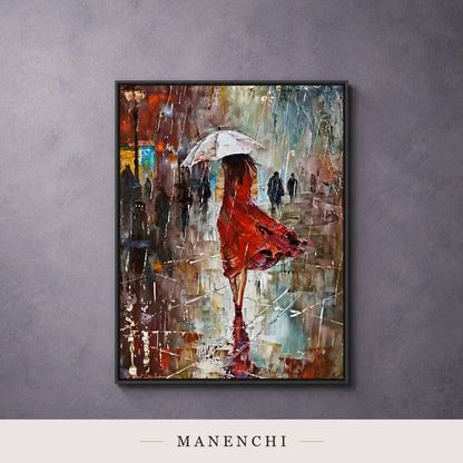 Liquid Forms | Contemporary Wall Art - original hand-painted painting by Manenchi, styled in a room setting