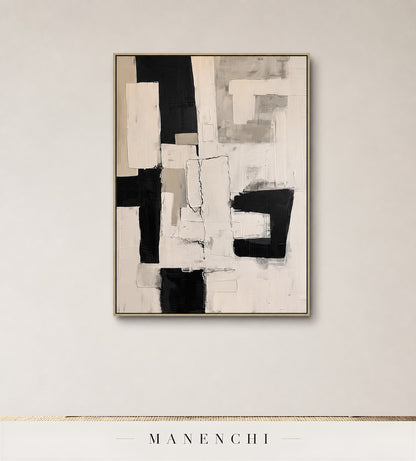 Wrought Planes | Contemporary Wall Art - original hand-painted painting by Manenchi, styled in a room setting