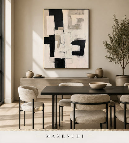 Wrought Planes | Contemporary Wall Art - original hand-painted painting by Manenchi, styled in a room setting