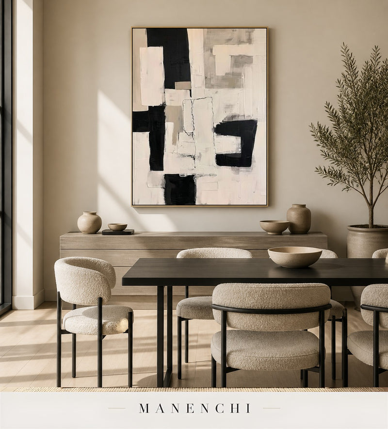Wrought Planes | Contemporary Wall Art - original hand-painted painting by Manenchi, styled in a room setting