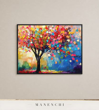 Dynamic Pigment | Contemporary Wall Art - original hand-painted painting by Manenchi, styled in a room setting