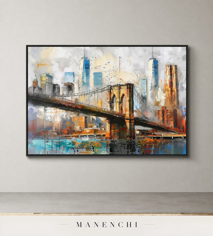 Incised Vista | Contemporary Wall Art - original hand-painted painting by Manenchi, styled in a room setting