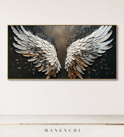 Wrought Span | Gold Leaf Wall Art - original hand-painted painting by Manenchi, styled in a room setting
