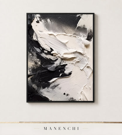 Impasto Swell | Contemporary Wall Art - original hand-painted painting by Manenchi, styled in a room setting
