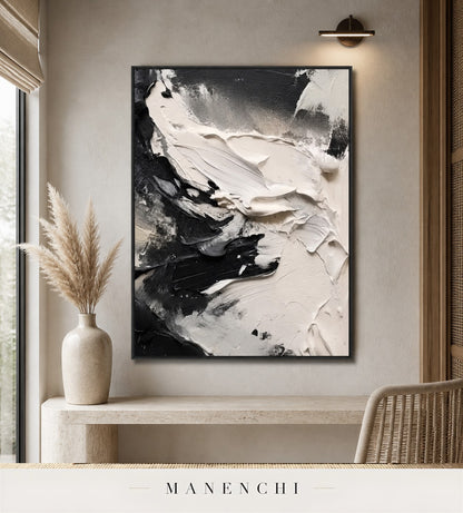 Impasto Swell | Contemporary Wall Art - original hand-painted painting by Manenchi, styled in a room setting