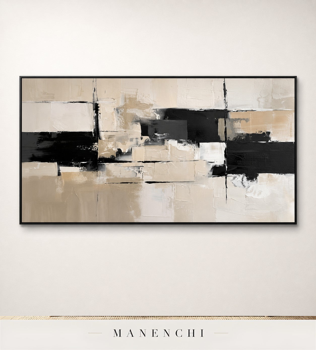 Riven Earth | Contemporary Wall Art - original hand-painted painting by Manenchi, styled in a room setting