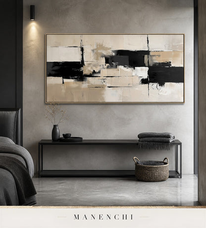 Riven Earth | Contemporary Wall Art - original hand-painted painting by Manenchi, styled in a room setting
