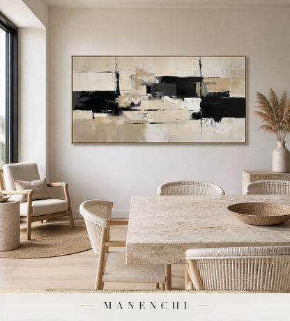 Riven Earth | Contemporary Wall Art - original hand-painted painting by Manenchi, styled in a room setting