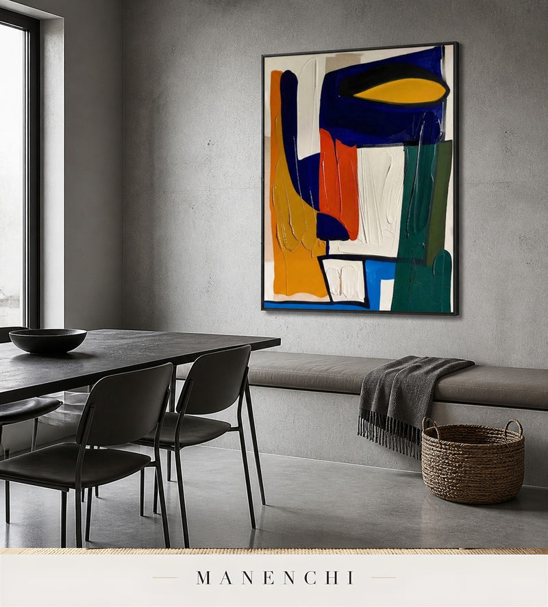 Obelisk Sheen | Contemporary Wall Art - original hand-painted painting by Manenchi, styled in a room setting