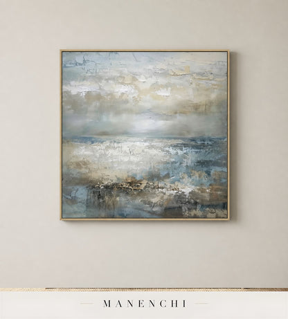 Wrought Brine | Contemporary Wall Art - original hand-painted painting by Manenchi, styled in a room setting