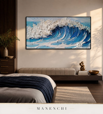 Froth Pinnacle | Contemporary Wall Art - original hand-painted painting by Manenchi, styled in a room setting