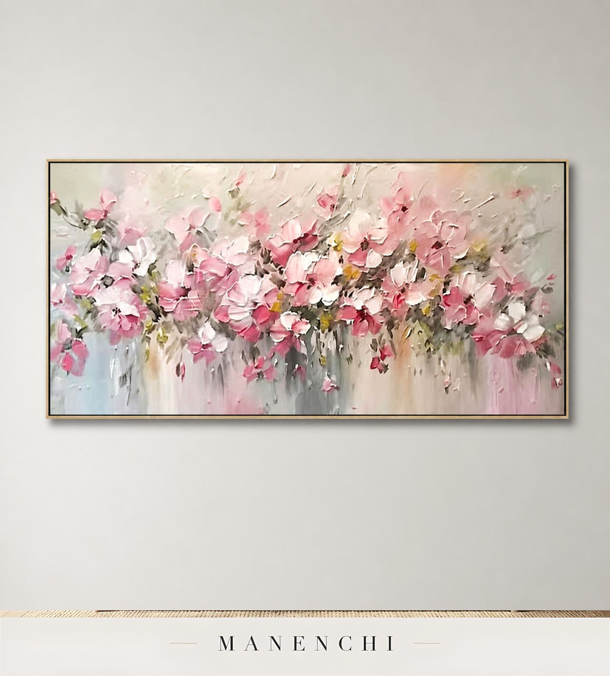 Corolla Whorls | Floral Wall Art - original hand-painted painting by Manenchi, styled in a room setting