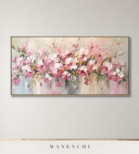 Corolla Whorls | Floral Wall Art - original hand-painted painting by Manenchi, styled in a room setting
