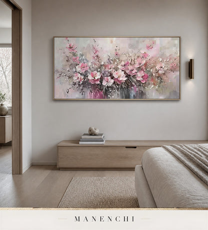 Silvered Arête | Floral Wall Art - original hand-painted painting by Manenchi, styled in a room setting